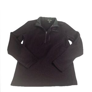Eddie Bauer  Men's S Small  Fleece Quarter-Zip Pullover Sweater Purple